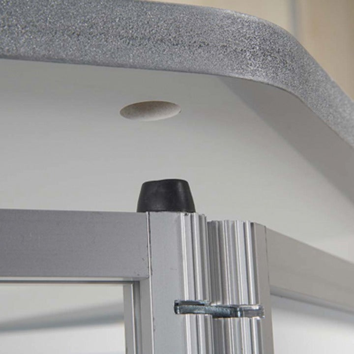 Altıgen Panset Masa Fuar Tanıtım Standı Çantalı Alüminyum PVC Panelli