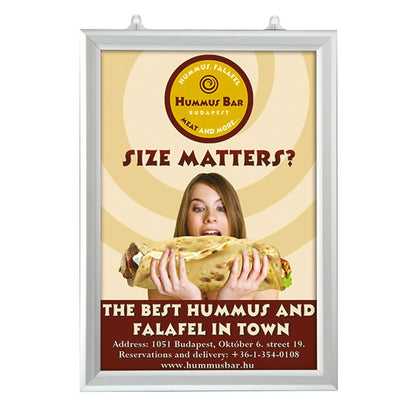 Çift Taraflı Sürgülü Poster Çerçevesi 25 mm Alüminyum Ayaklı Stand