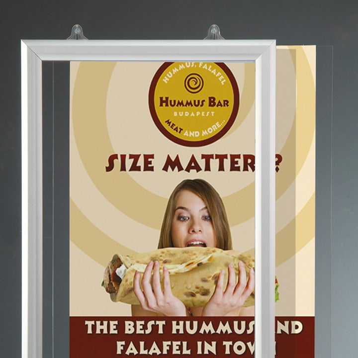 Çift Taraflı Sürgülü Poster Çerçevesi 25 mm Alüminyum Ayaklı Stand