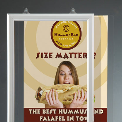 Çift Taraflı Sürgülü Poster Çerçevesi 25 mm Alüminyum Ayaklı Stand
