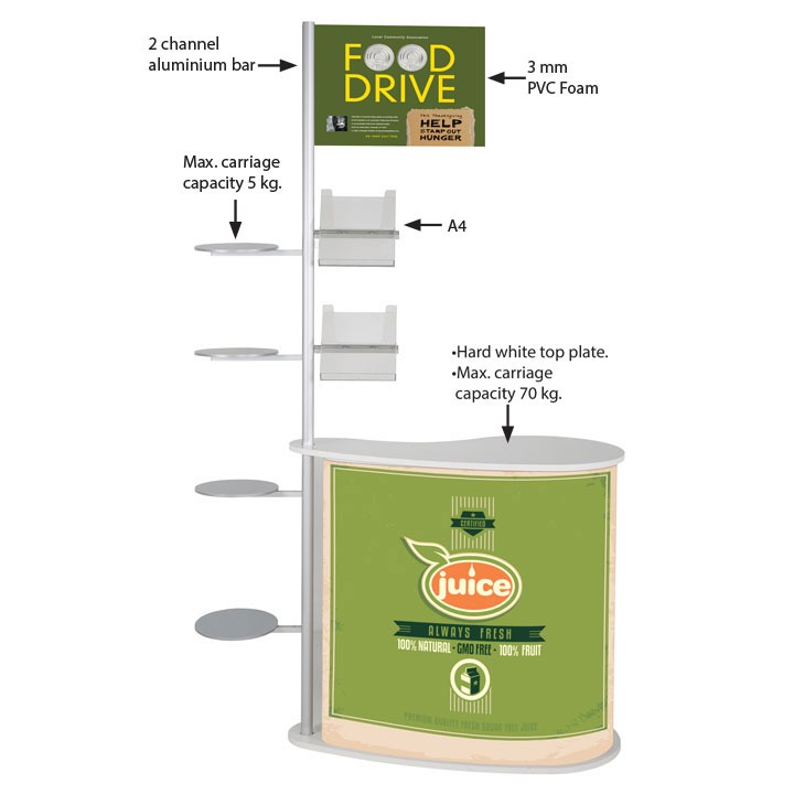Damla Tanıtım Standı İçin Alınlık Yedek Promosyon Stand Aksesuarı