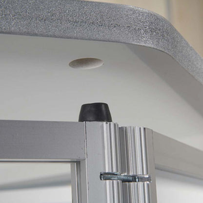 Altıgen Panset Masa Fuar Tanıtım Standı Çantalı Alüminyum PVC Panelli