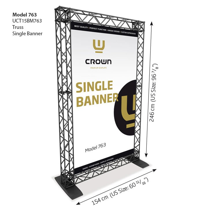 Crown Truss Banner Modüler Fuar Stand Sistemi Reklam Panel Çözümleri