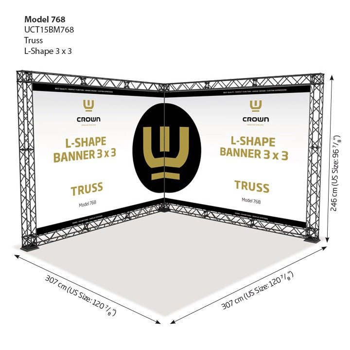 Crown Truss Banner Modüler Fuar Stand Sistemi Reklam Panel Çözümleri