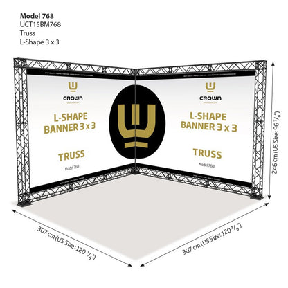 Crown Truss Banner Modüler Fuar Stand Sistemi Reklam Panel Çözümleri