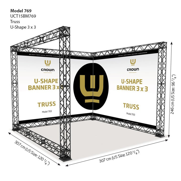 Crown Truss Banner Modüler Fuar Stand Sistemi Reklam Panel Çözümleri