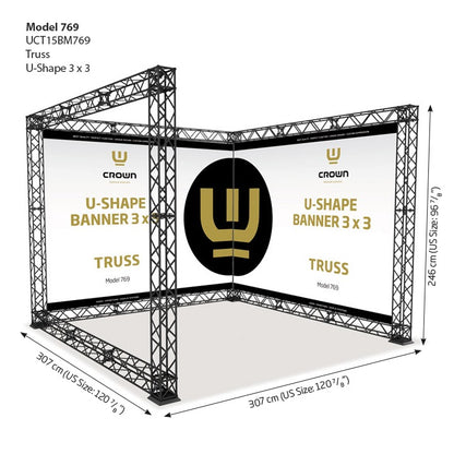 Crown Truss Banner Modüler Fuar Stand Sistemi Reklam Panel Çözümleri