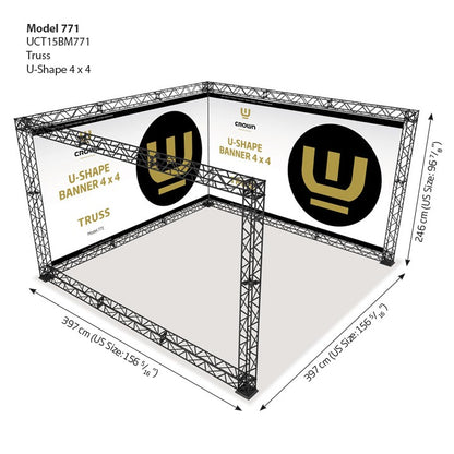 Crown Truss Banner Modüler Fuar Stand Sistemi Reklam Panel Çözümleri
