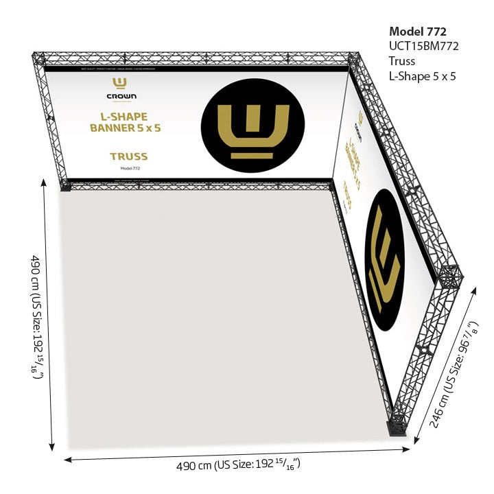 Crown Truss Banner Modüler Fuar Stand Sistemi Reklam Panel Çözümleri
