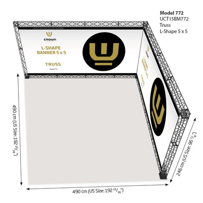 Crown Truss Banner Modüler Fuar Stand Sistemi Reklam Panel Çözümleri