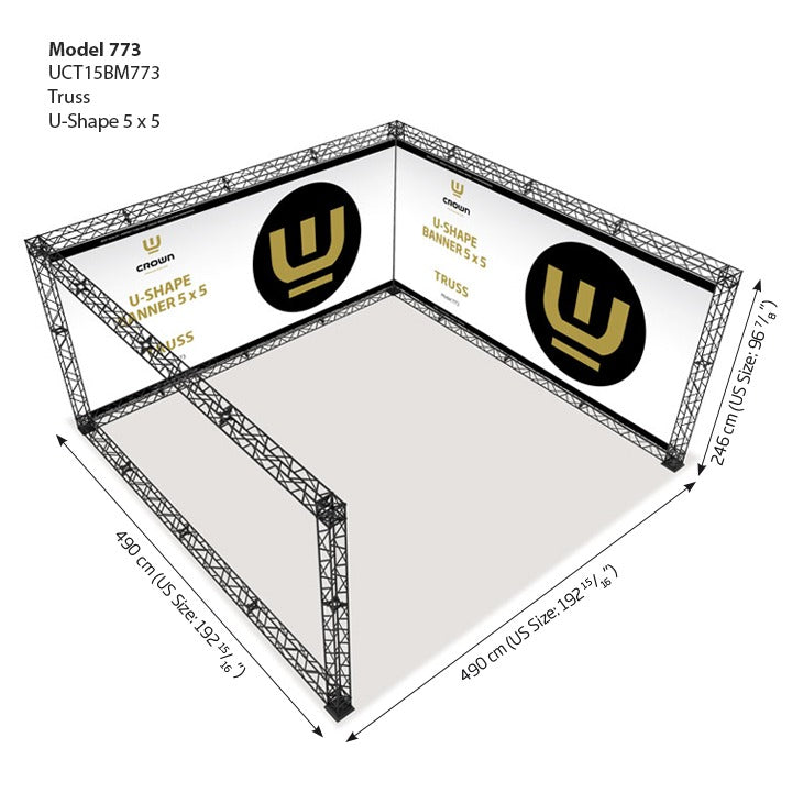 Crown Truss Banner Modüler Fuar Stand Sistemi Reklam Panel Çözümleri