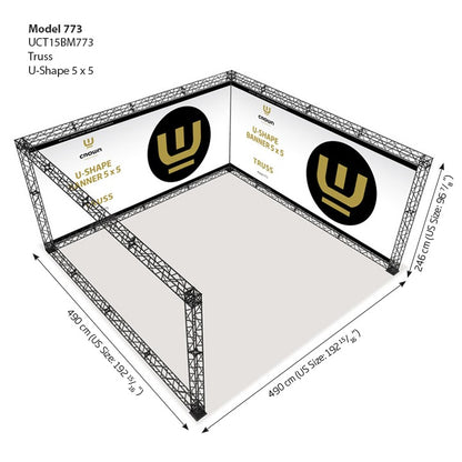 Crown Truss Banner Modüler Fuar Stand Sistemi Reklam Panel Çözümleri