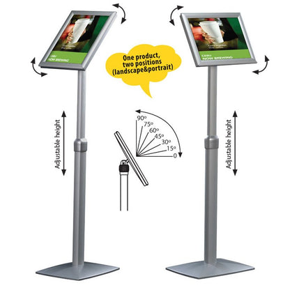 Flexi Menü Panosu Ayarlanabilir Yükseklik Alüminyum Restoran Standı