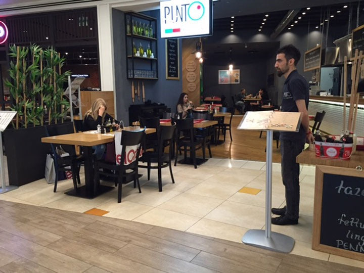 Folder Menü Panosu Alüminyum Ayaklı Restoran Kafe Menü Standı