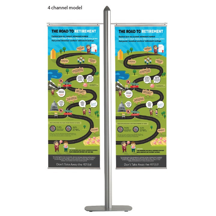 Leaflet Banner Alüminyum Yuvarlak Asma Poster Tutucu Tavan Standı
