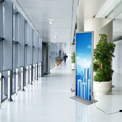 Leda Işıklı Manyetik Totem Çift Taraflı Ayaklı Led Reklam Panosu
