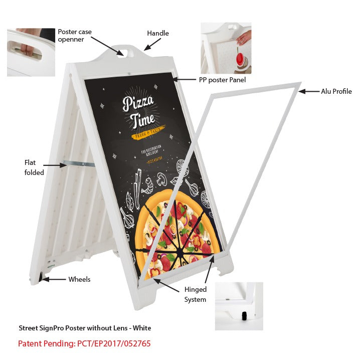 Sign Pro Tekerlekli Kaldırım Reklam Panosu Çerçeveli ve Korumalı