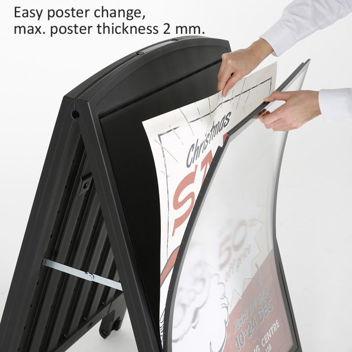 Street SignPro Deco Tekerlekli Kaldırım Reklam Panosu Lensli Poster