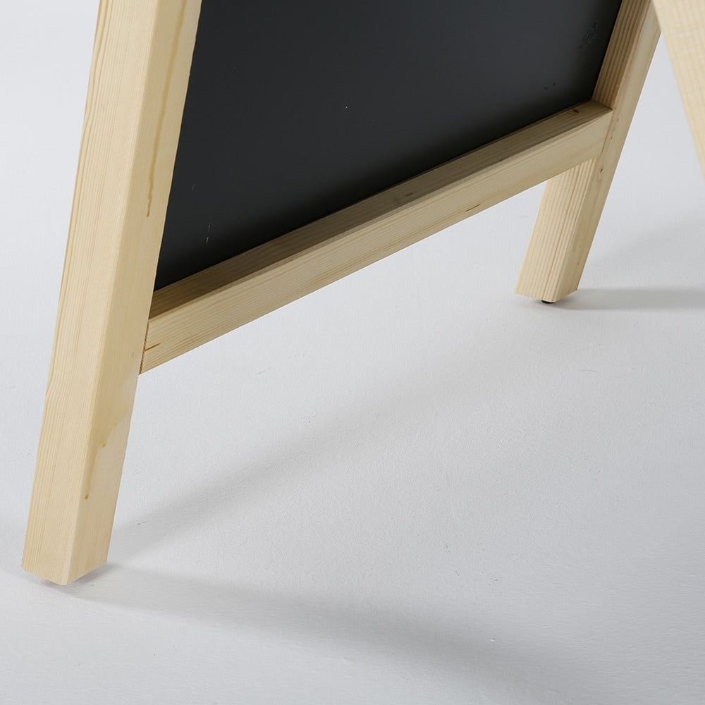 Timber Board Ahşap Dış Mekan Kara Tahta Kayın Ağacı Menü Panosu