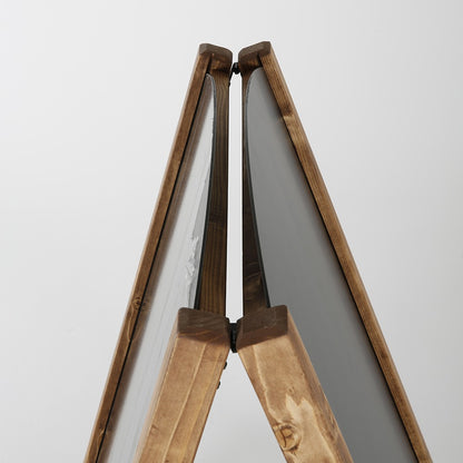 Timber Board Ahşap Dış Mekan Kara Tahta Kayın Ağacı Menü Panosu