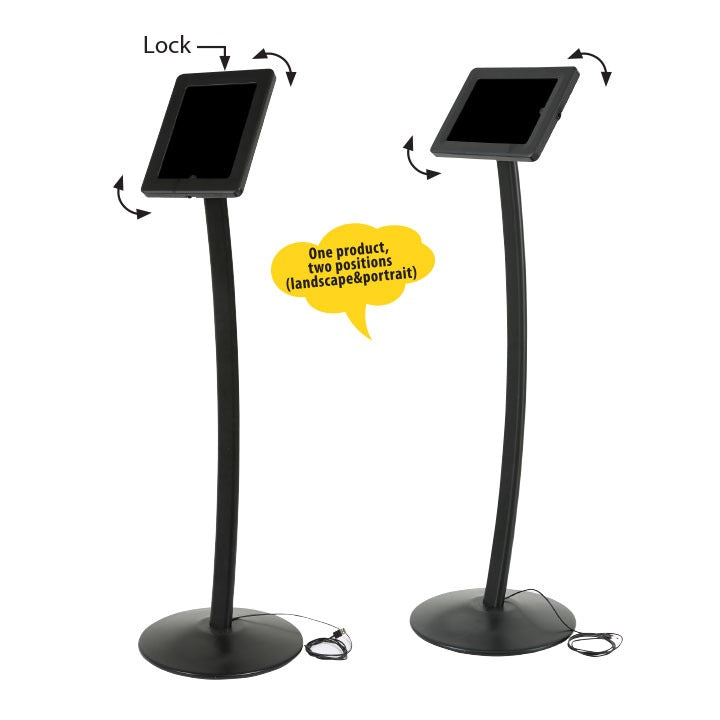 Universal Curved Tablet Standı Kavisli Ayaklı Alüminyum Teşhir Standı