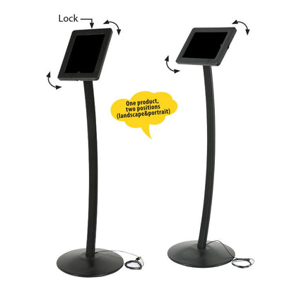 Universal Curved Tablet Standı Kavisli Ayaklı Alüminyum Teşhir Standı