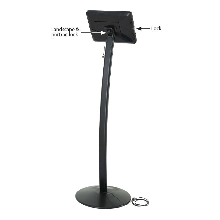 Universal Curved Tablet Standı Kavisli Ayaklı Alüminyum Teşhir Standı