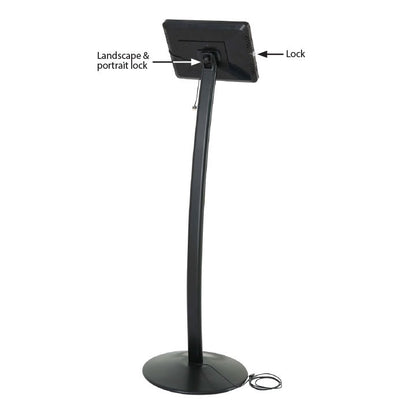 Universal Curved Tablet Standı Kavisli Ayaklı Alüminyum Teşhir Standı