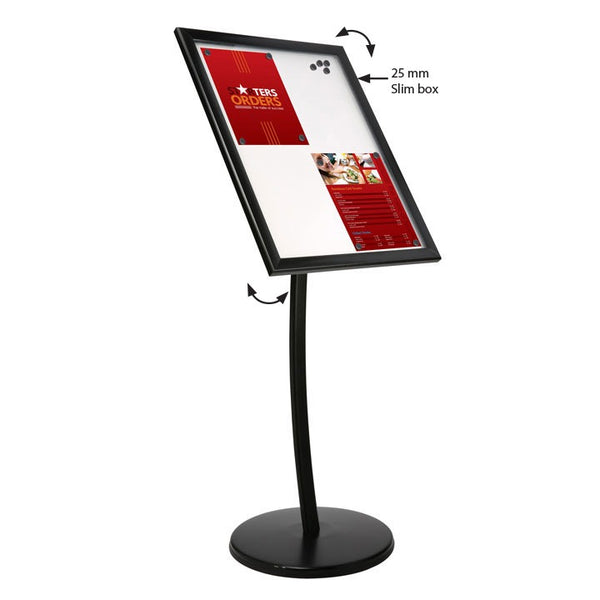 Kavisli Showboard Ayaklı Mesaj Panosu Restoran Kafe Menü Standı